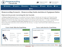 Tablet Screenshot of homerecording-forum.de